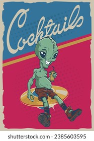 Vector illustration of Cocktail in EPS10 version format