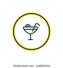 Vector illustration of cocktail icon line. Beautiful celebration element also can be used as martini icon element.