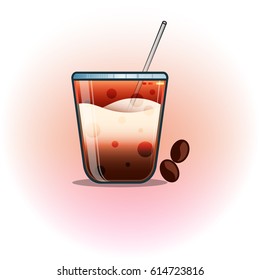 Vector illustration cocktails drinks in glasses vector flat icons. Set of alcohol and soft drinks and refreshments for cocktail party or bar menu design element