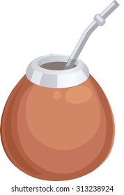 Vector Illustration of a Coconut Drink
