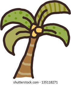 Vektorgrafik eines Kokospalms
