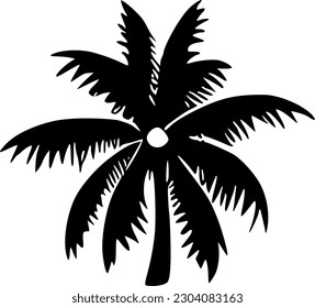 vector illustration of coconut tree