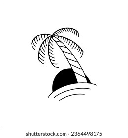 vector illustration of coconut tree