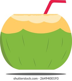 vector illustration of a coconut water drink	