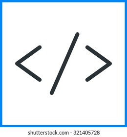 vector illustration of coding icon. line flat
