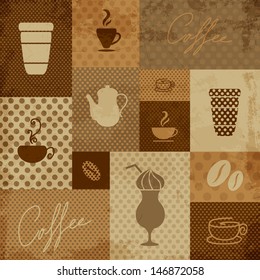 Vector Illustration of a Coffee Background