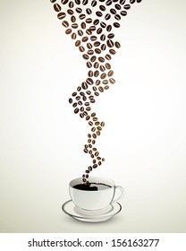 Vector Illustration of a Coffee Background