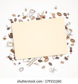 Vector Illustration of a Coffee Background