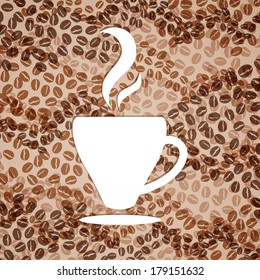 Vector Illustration of a Coffee Background