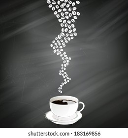 Vector Illustration of a Coffee Background