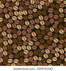 vector illustration coffee bean seamless pattern background in retro style suitable for a coffee shop