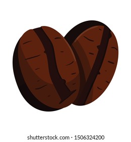 Vector illustration of coffee and bean sign. Collection of coffee and seed stock symbol for web.