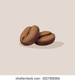 Vector illustration of coffee beans.