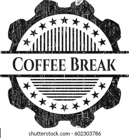 Vector illustration of Coffee Break chalkboard emblem

