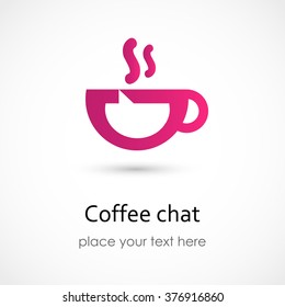 Vector Illustration Of A Coffee Chat