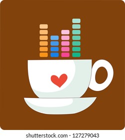 Eine Vektorgrafik der Kaffeetasse