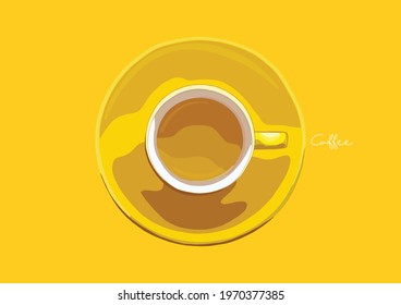 Vector Illustration of  Coffee Cup, Coffee