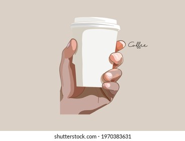 Vector Illustration of Coffee, Coffee Cup