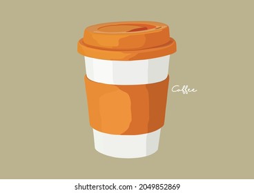 Ilustración vectorial del café, Copa de café