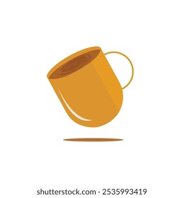  vector illustration of a coffee cup with beautiful color combination . isolating on white background