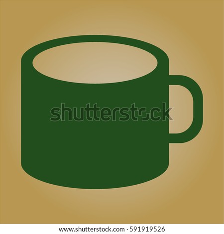 Green Cup Clipart Vector, A Green Cup Vector Or Color Illustration