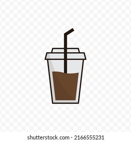 Vector illustration of coffee cup icon sign and symbol. colored icons for website design .Simple design on transparent background (PNG).