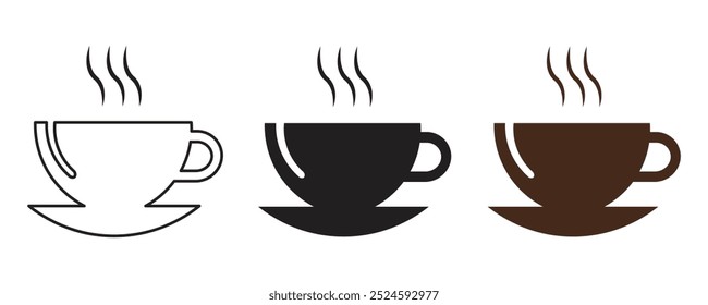Una Ilustración vectorial de un ícono de taza de café 
