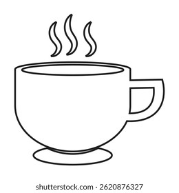 vector illustration coffee cup icon, cappuccino coffee drink