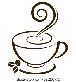 Vector illustration of of coffee cup icon