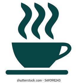 Vector Illustration of Coffee Cup Icon in Green
