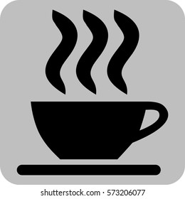 Vektorgrafik des Coffee Cup-Ikons auf Schwarz
