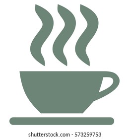 Vector Illustration of Coffee Cup Icon in gray
