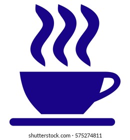 Vector Illustration of Coffee Cup Icon in Blue
