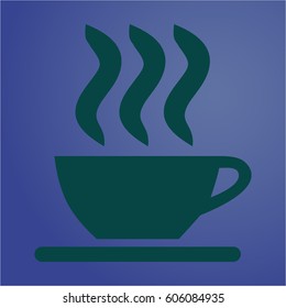Ilustración vectorial del icono de la Copa del Café en color verde
