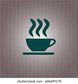 Ilustración vectorial del icono vector de la Copa de Café en verde
