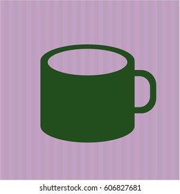 Vector Illustration of Coffee Cup icon in green color
