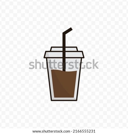 Vector illustration of coffee cup icon sign and symbol. colored icons for website design .Simple design on transparent background (PNG).