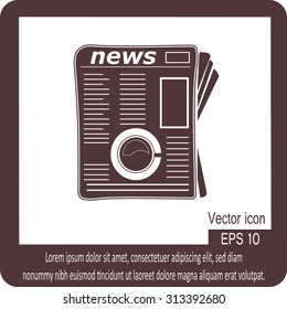 Vector illustration of coffee cup and news paper