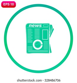 Vector illustration of coffee cup and news paper.