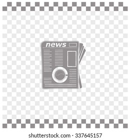 Vector illustration of coffee cup and news paper.
