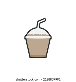 vector illustration of coffee cup or paper cup design. Perfect for Web Graphics, Icons and Apps with Editable Strokes.