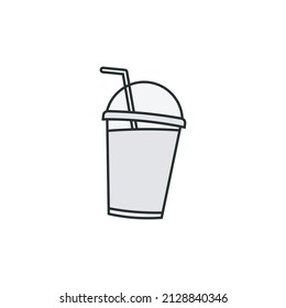 vector illustration of coffee cup or paper cup design. Perfect for Web Graphics, Icons and Apps with Editable Strokes.