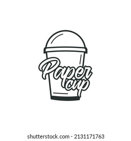vector illustration of coffee cup or paper cup design. Perfect for Web Graphics, Icons and Apps with Editable Strokes.