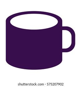 Vector Illustration of Coffee Cup in Purple Icon
