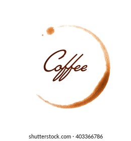 Vector Illustration Of A Coffee Cup Stain