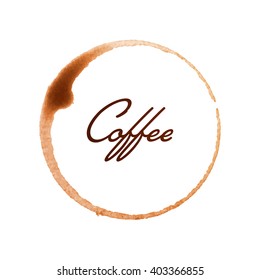 Vector Illustration of a Coffee Cup Stain