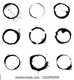 Vector Illustration of Coffee Cup Stains 