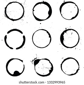 Vector Illustration of Coffee Cup Stains 