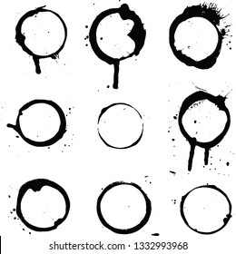 Vector Illustration of Coffee Cup Stains 