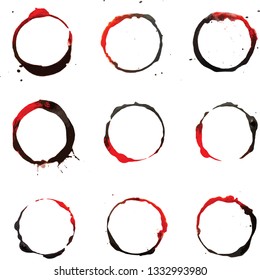 Vector Illustration of Coffee Cup Stains 